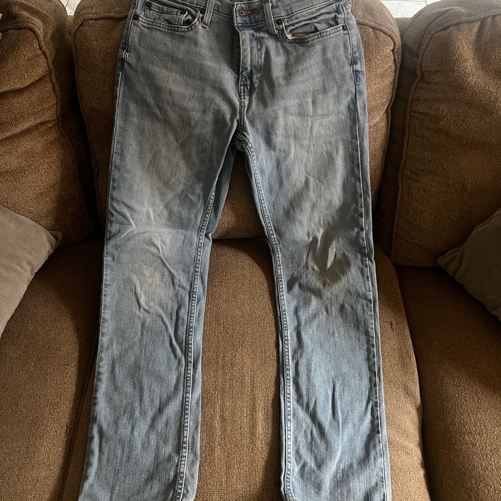 Hollister Men's Light Blue Straight Jeans